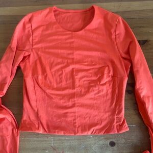 Lululemon tight fit lined long sleeve shirt